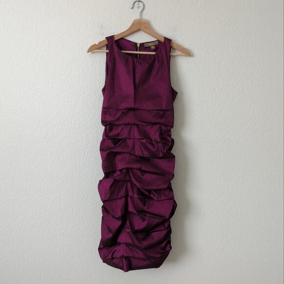 melonie Womens Formal Dress Fushia Small Ruching Bodycon Party Cocktail Event - Picture 5 of 8